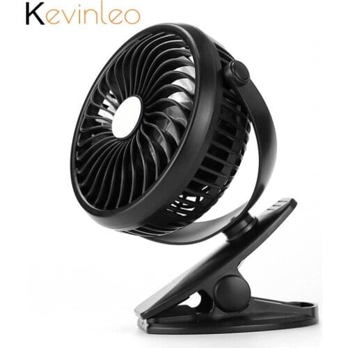 360 Degree Adjustable Portable USB 3 Speed Adjustable Mini Fan Oscillating Clip On Desk Baby Strolle
