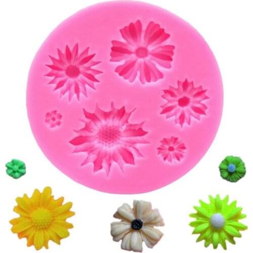 Sun Flower Silicone Mold Creative 3D Cake Decorating Tools Home Kitchen Sugar Fondant Chocolate Cake Molds