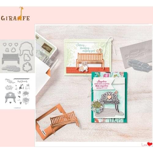 Metal cutting dies and stamps CHAIR dog For Scrapbooking Embossing Decorative Crafts DIY Paper Cards Stamps and DIES New 2019