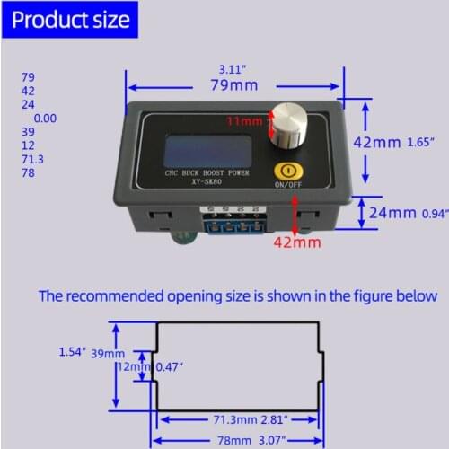SK80 Adjustable Automatic Buck-boost Module Constant Voltage Current DC Digital