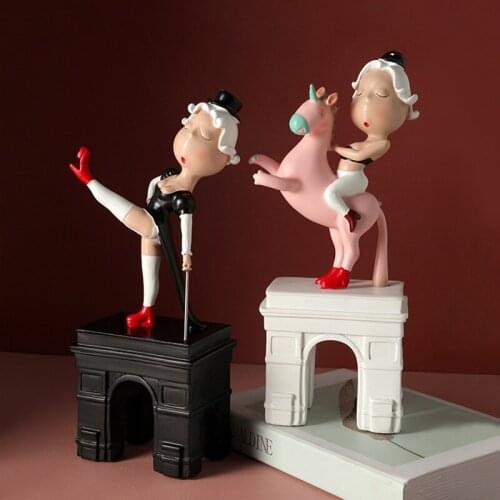 NORDIC CREATIVE CUTE COUPLE WEDDING DISPLAY HOME DECORATION GIFTS RESIN CRAFTS