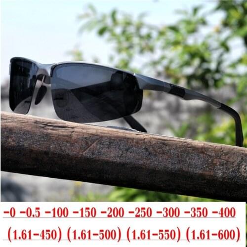 MINCL With Diopter Men Women Sun Glasses Polarized Mirror Sunglasses Custom Made Myopia Minus Prescription Lens -1 to -6 NX