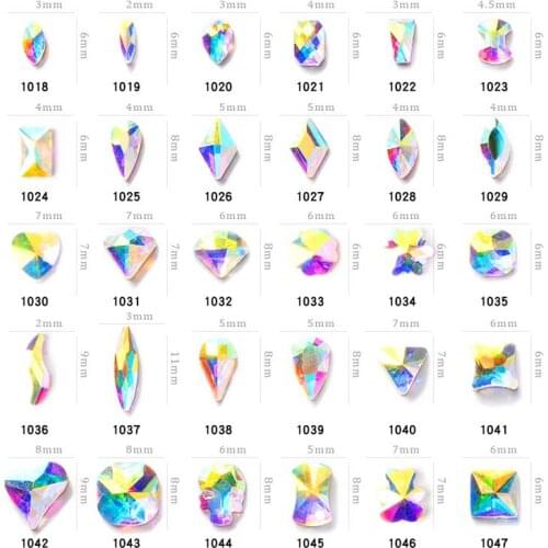 29 Models Mix Shape 3D AB Diamond Gems Nail Glitter Rhinestone Glass Crystal Nail Art Decor Nail Art Decorations