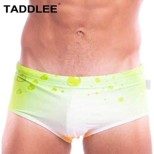 Taddlee Brand Sexy Swimsuits Men Swimwear Swimming Boxer Briefs Bikini 3D Print Low Rise Boardshorts Surfing Trunks Shorts Gay
