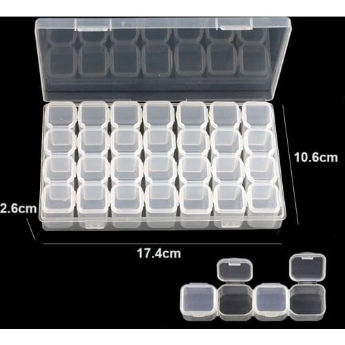 Crystal Beads Storage Box Diy Diamond Painting Tools Rhinestone Jewelry Box Accessories Nail art Diamond Container