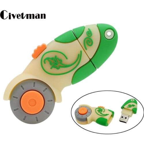 Cartoon 128GB USB Flash Drive Cute Tailor Rotary Cutter Pendrive 4GB 8GB 16GB 32GB 64GB USB 2.0 Flash Memory Stick 256GB