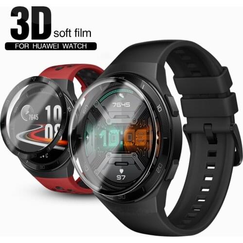 2pcs for huawei gt2e protective film for huawei watch gt 2e gt2e 5d screen protector film smartwatch accessories Not Glass