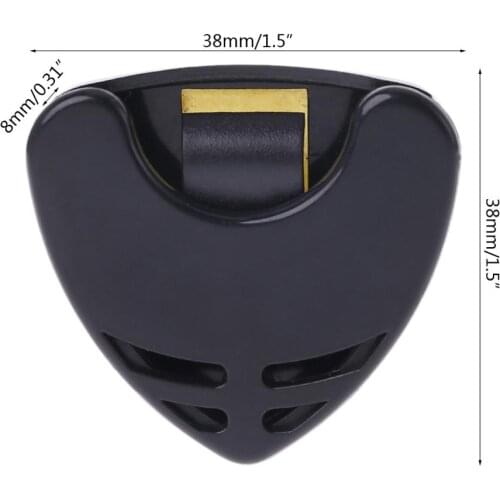 1 pc Guitar Pick Holder Plastic Plectrum Case Mediator Quick Storage Self Adhesive Triangle Shape
