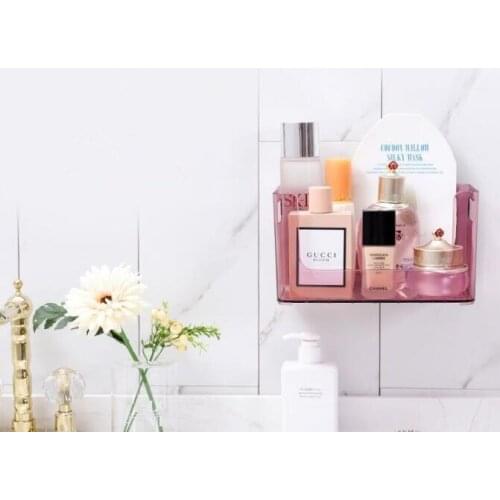 1PC Bathroom Corner Storage Rack Organizer Shower Wall Shelf with Suction Cup Home Corner Kitchen Bathroom Shelves OK 0701