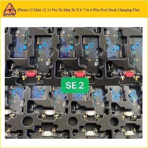 10Pcs USB Charging Dock Charger Socket Port Jack Plug Connector Flex Cable For iPhone SE 2020 headphone Audio Jack for iPhone 8