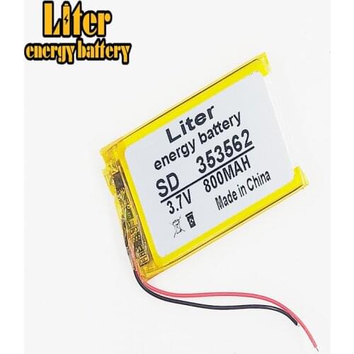 3.7V 800mAh 353562 Lithium Polymer Li-Po li ion Rechargeable Battery cells For Mp3 MP4 MP5 GPS mobile bluetooth