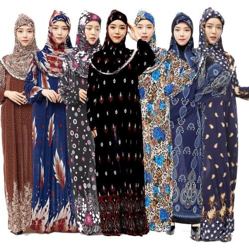 4XL Tesettur Elbise Bangladesh Muslim Dresses Long Kaftan Print Hijab Dress Abaya Dubai Caftan Morocco Islamic Clothing Pakistan