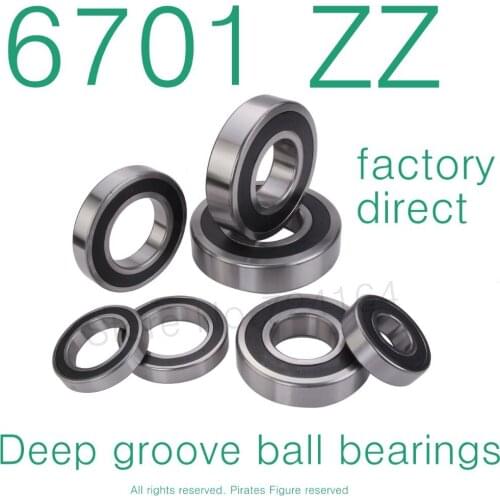 50pcs free shiping The high quality of ultra-thin deep groove ball bearings 6701-2RS 12*18*4 mm for model differential,Motor,Toy