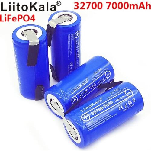 2021 LiitoKala Lii-70A 3.2V 32700 7000mAh LiFePO4 Battery 35A Continuous Discharge Maximum 55A High power battery+Nickel sheets