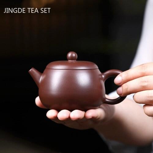 Authentic Yixing tea pots Purple Clay Teapot Raw ore zhu mud beauty kettle Raw ore Handmade Boutique Puer Teaware gift box 210ml