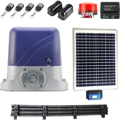 500kg Automatic Sliding Gate Opener Driver with 4 Controller Electric Remote Control Sliding Door Motor Actuator Access Control