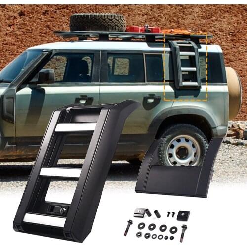 Car side Door Ladder Foldable Liftable Protection Framework For Land Rover 2020 2021 Defender Ladder Accessories