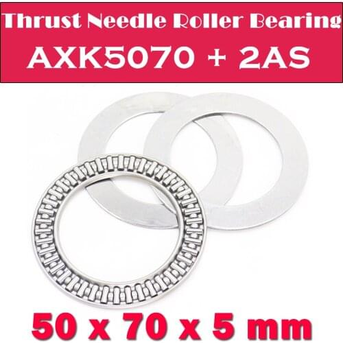 AXK5070 + 2AS Thrust Needle Roller Bearing With Two AS5070 Washers 50*70*5mm ( 5 Pcs) AXK1110 889110 NTB5070 Bearings