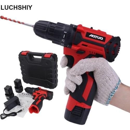 Cordless Impact Electric Drill 12V/18V/21V Electric Screwdriver Cordless Drill Mini Wireless Power Driver DC Lithium-Ion Battery