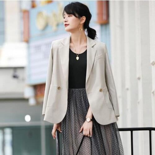 Blazer Women Long Sleeve Suit Jacket Coat Femme Fashion Design Casual Elegant Outerwear Female Office Ladies Wear Plus Size