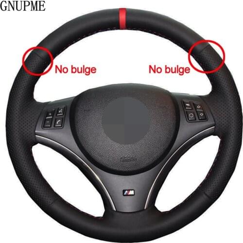 Car Steering Wheel Cover Artificial Leather Volant Funda Volante For BMW E90 325i 330i 335i E87 120i 130i 120d (No Drum kits )