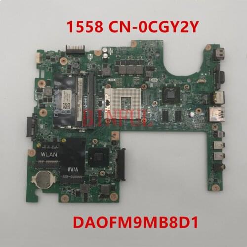 For Dell 1558 Laptop motherboard DDR3 CN-0CGY2Y 0CGY2Y CGY2Y DA0FM9MB8D1 HM55 HD 5470 512 MB 100% full Working well