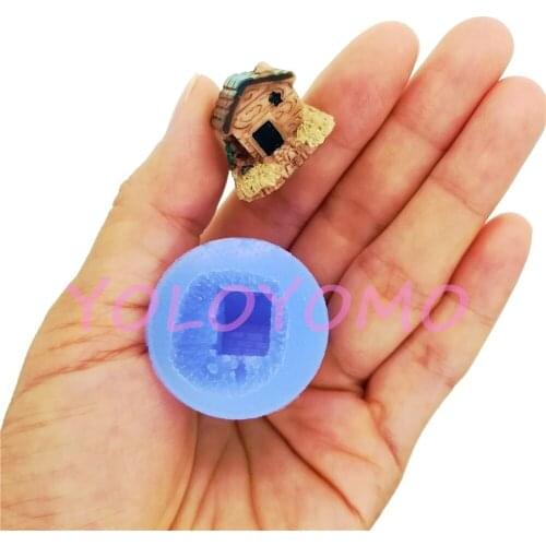 F793YL 3D House Silicone Mold Fondant Cake Decoration Candy Resin Clay Art Doll House Miniaturesweets 22.0mm x 20.5mm