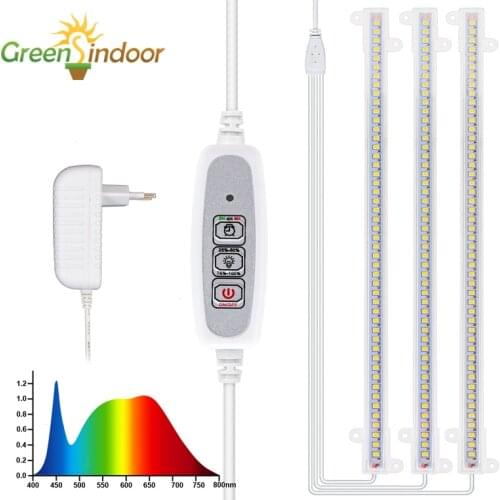 3pcs Led Strips Plant Grow Light Indoor Phyto Lamp 30W Bright Chips Timer Lamp For Growing 12V Dimmable Phytolamps 3200K White