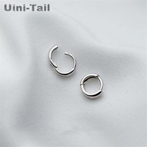 Uini-Tail hot new 925 sterling silver temperament hypoallergenic female earrings Korea cute glossy earrings small earrings GN413