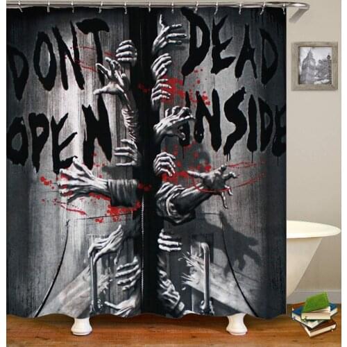 Halloween Horror Shower curtains for bathroom with hooks Polyester The walking dead