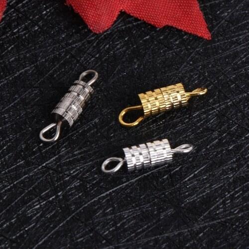 JAVRICK 20 Pcs Jewelry Screw Clasp For Necklace Bracelet Findings DIY Gold Silver Buckle