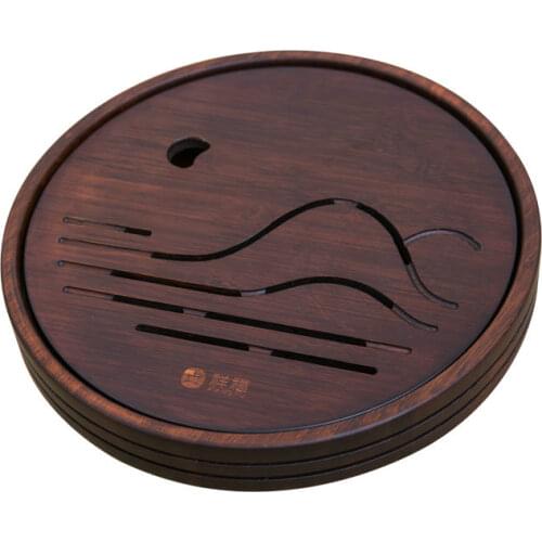 "KingTeaMall" Bamboo Round Tea Tray with Water Tank 2 Variations for Chinese Gongfu Tea, Teawares, Tea Sets, Tea Tools, Gifts