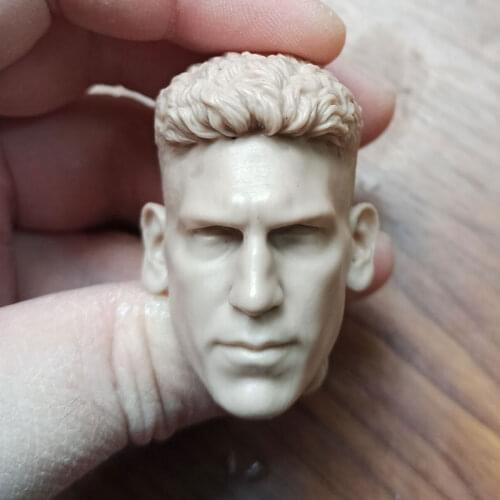Hot Sales 1/6th Male Joe Boenser The Walking Dead Head Sculpture Unpainted White Color For 12inch DIY Figures Collectable