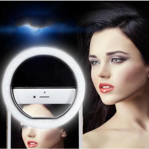 Upgraded Rechargeable Selfie Ring Light Portable Flash Led Camera Phone Enhancing Photography for Smartphone iPhone Samsung