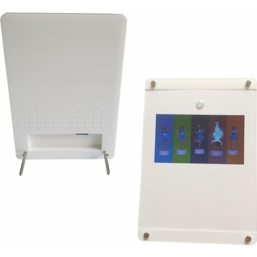 Custom 7inch IPS screen acrylic video player support sd card With stand video booklet with DC plug video advertising machine
