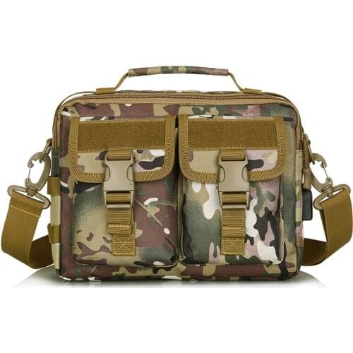 Mens Handbag Military Tactical Shoulder Bag Outdoor Leisure USB Shoulder Backpack Canvas Messenger Bag Travel Satchel