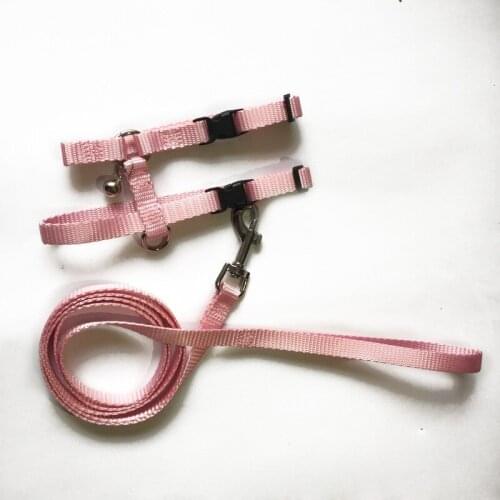High Quality Pet Rabbit Soft Harness Leash Adjustable Bunny Traction Rope for Running Walking FBE2