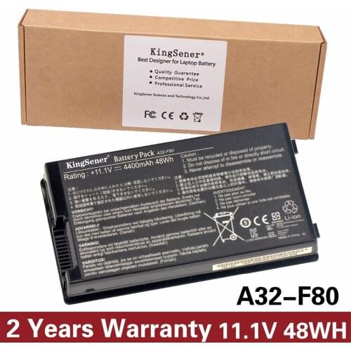 KingSener New Battery A32-F80 for ASUS F80 F80s F80Cr F81 F81E F81Se F83 F83Cr F83E F83S F83Se F83V F83VD F83VF 11.1V 4400mAh