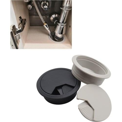 Plastic Hole Cover Base Computer Grommet Table Cable Outlet Port Surface Line Box detachable Multifunction Furniture Accessories