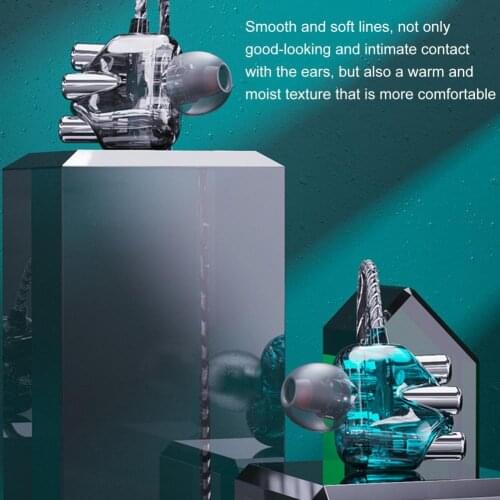 A6 Transparent In-Ear Headphones Stereo Dual Speaker Wired Earphones Wire Control Tuning Stereo Sports Headset For Xiaomi Redmi