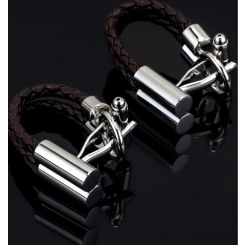 Luxury Fashion cufflinks for mens Brand cuff buttons Stainless Steel Brown rope cuff links High Quality abotoaduras Jewelry