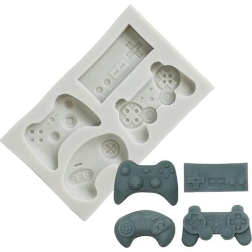 Silicone Mold 4-hole DIY Baking Game Machine Chocolate Cake Mold Fondant Consoles Pastry Biscuit Baking Supplies Bakeware