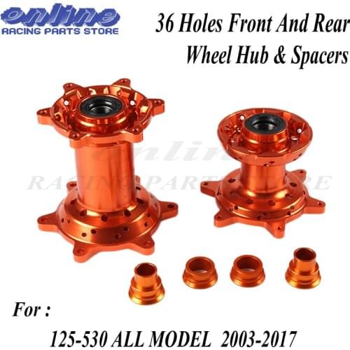 CNC Machined 36 Holes Front And Rear Wheel Hub and Rear Wheel Spacers For EXC EXC-F SX SX-F XCW Motocross Endupro Supermoto