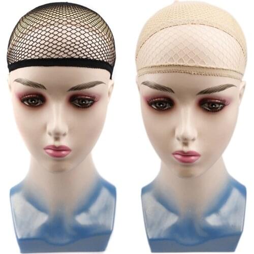 JGMI High Quality Hollow Wig Cap Black Beige Stocking Cosplay Elastic Liner Mesh Hair Extension Net Hairnet Nylon