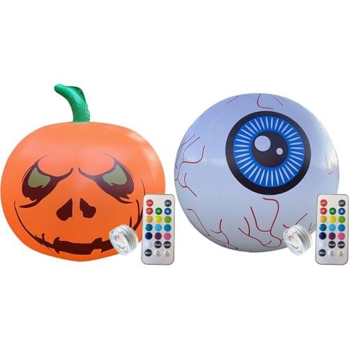 LED Glow Beach Ball Toy Beach Pool Party Halloween Decorations with Color Changing Lights