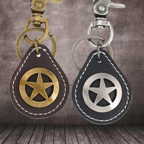 Wicca Devils-Trap Pentagram Keychain Magic Star Pagen Amulet Charm Key Chain Ring Women Men Vintage Jewelry