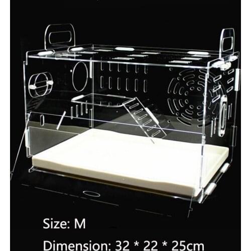 1 Storey Luxury Crystal Hamster Cage Castle House Small Animal Cages Transparent Cages (32 * 22 * 25 cm)
