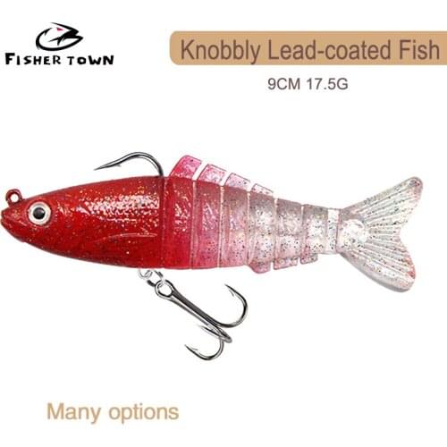 1 Pcs Sinking Wobblers Fishing Lures 8.5cm 17g 6 Multi Jointed Swimbait Hard Artificial Bait Pike/Bass Fishing Lure Crankbait