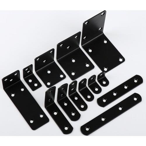 10pcs Stainless Steel Angle Corner Brackets 90 Degree L-shaped Right Angle Code Corner Stand Supporting Furniture Hardware