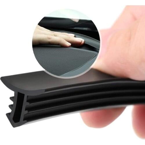 160cm Universal Car Windshield Sealant Dashboard Soundproof Rubber Seal Strip Auto Rubber Seals Car Panel Seal Car Accessories